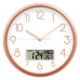 작은이미지: 국대 무소음 디지털카렌다온도 로즈/실버벽시계 #2