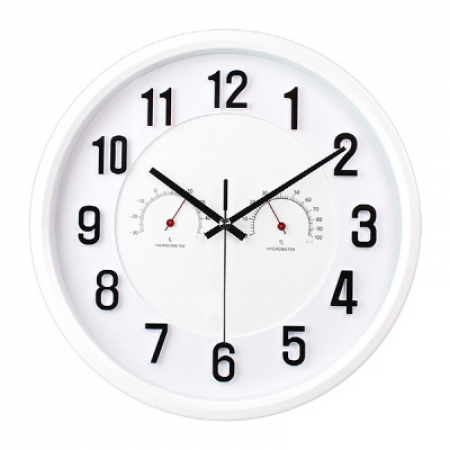온습도 화이트 입체 숫자 벽시계 290 #2
