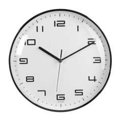 완소 볼록 크롬 벽시계 300