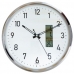 작은이미지: 국대 카렌다 온도 크롬 벽시계 무소음315 ss-851C #3