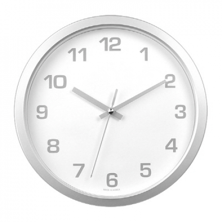국대 심플 실버 벽시계 270 #2