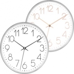 무소음 세련 크롬 벽시계 280