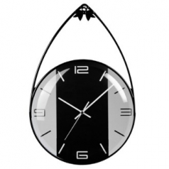 나래 볼록 투명 걸이 벽시계 300