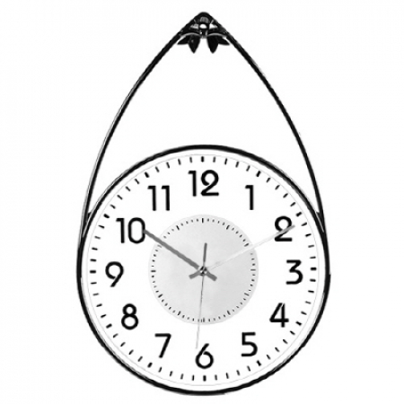 나래 크롬 입체 숫자 투명 걸이벽시계 300 #2