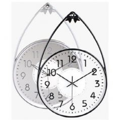 나래 입체 숫자 투명 걸이벽시계 300