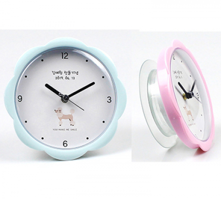 멍뭉이 플라워 흡착 시계 #2