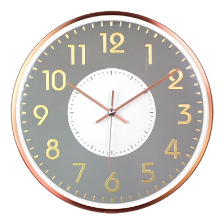 투풀 투명 로즈골드 금속 벽시계 300 #2