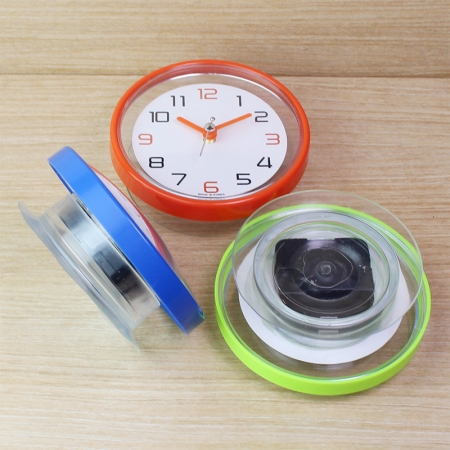 칼라 투명 흡착 시계 #3