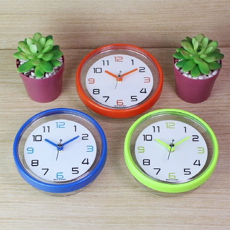 칼라 투명 흡착 시계 #2