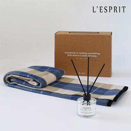 레스쁘리 스페셜 2P세트 L (무릎담요+ 로즈팝 미니로즈 디퓨저 50ml) #2