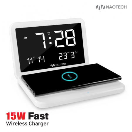 나오 NAO-L4700C 15W 무선충전 디지털 알람시계 #5