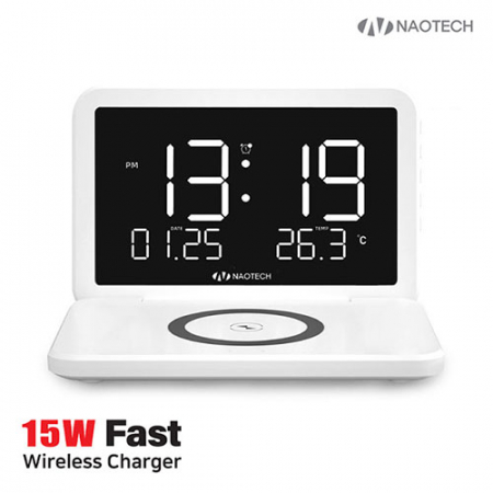 나오 NAO-L4700C 15W 무선충전 디지털 알람시계 #2