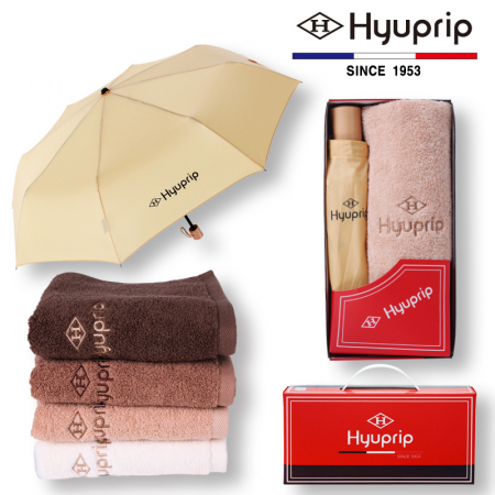 협립 3단 마시멜로 수동우산 1P +40수 호텔 코마 세면타올 1P세트 #2