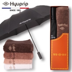 협립 2단 심플 우산 1P +40수 호텔 코마 세면타올 1P세트