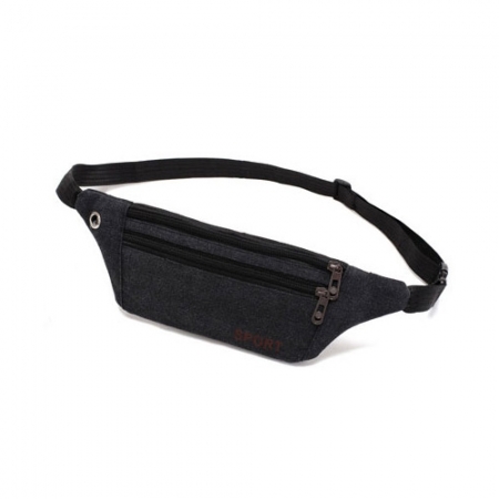 지퍼 포인트 캔버스 힙색 #2