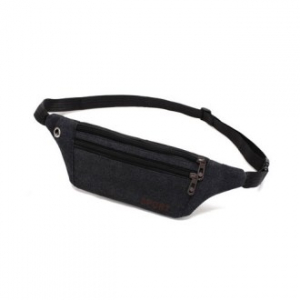 지퍼 포인트 캔버스 힙색