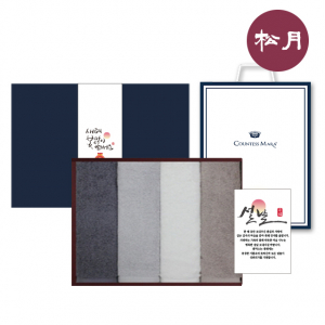 [송월타올] 설날 복 향균 150g 30수 타올 4P 선물세트, 호텔수건