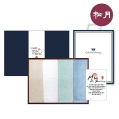 [송월타올] 설날 복 향균 150g 30수 타올 4P 선물세트, 호텔수건