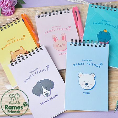 라메스프렌즈 스프링 수첩 +3색 볼펜세트 #2