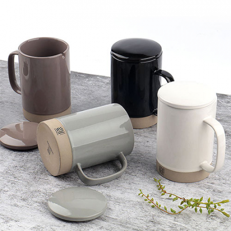 포개다 모노톤 뚜껑 머그세트 (350ml +500ml) 4color #2