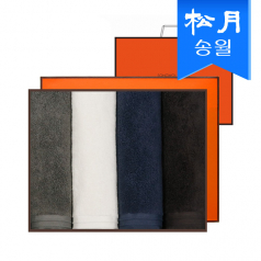 [송월타올] 호텔수건 에르모 170g 코마 40수 타올 4매 선물세트 (쇼핑백) 기념수건