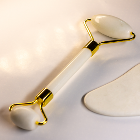 후아즘 천연옥 페이스롤러, 괄사, 얼굴 근육 이완 #4