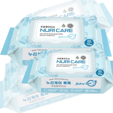 누리케어 베이킹소다 행주 주방티슈 캡형 70매 #2
