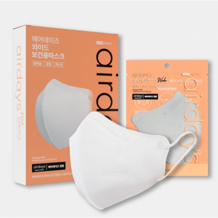 에어데이즈 와이드 보건용 마스크 (KF94) (중형) (흰색) #3