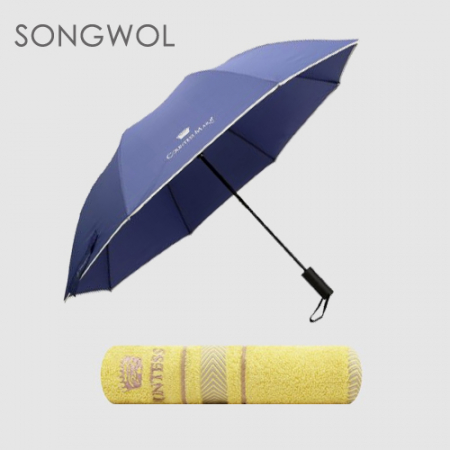 송월 2매입 세트CM 매직 2단 폰지 바이어스 우산 + CM센치 MJ 타올 #2