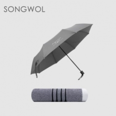 송월 2매입 세트 CM 매직 3단 폰지 우산 + CM포라인 타올 MJ