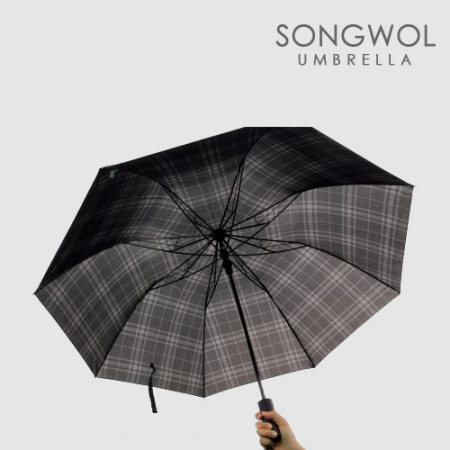 송월 2매입 세트) SWU 2단 모던체크 우산+ 뉴 컬러 무지타올 MJ #3