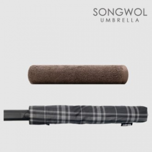 송월 2매입 세트) SWU 2단 모던체크 우산+ 뉴 컬러 무지타올 MJ