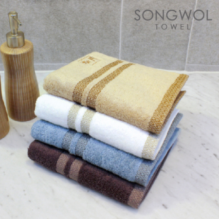 송월 2매입 세트) SWU 2단 모던 체크 우산+ 노을 타올 MJ #4