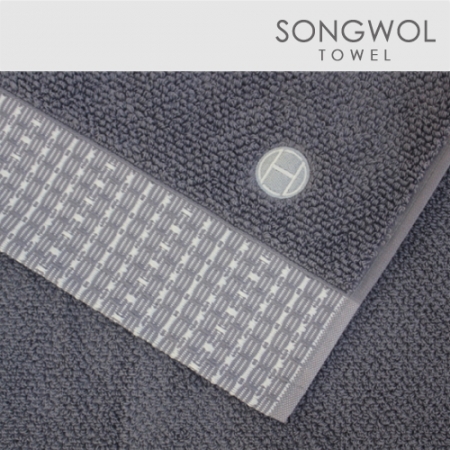 송월 5매입 세트) SWU 2단 모던 체크 우산+ 호텔컬렉션 톤 타올 MJ #7