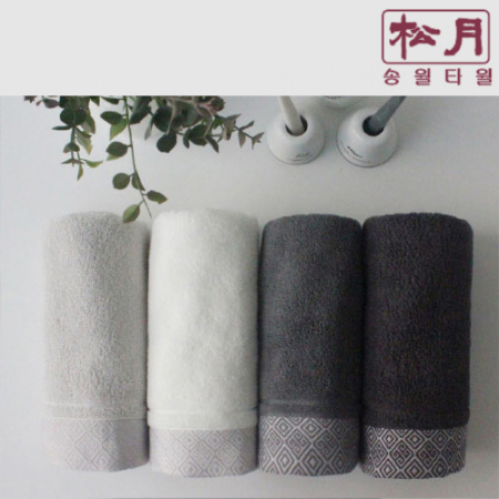 송월 3매입 세트) SWU 2단 모던 체크 우산+ 풍차 타올MJ #7