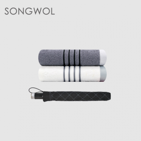 송월 3매입 세트) CM 2단 다이아라인 우산+ CM 포라인 타올 #3