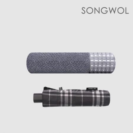 송월 2매입 세트) SWU 3단 모던체크 우산 + 호텔컬렉션 톤 MJ 타올 #2