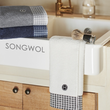 송월 2매입 세트) SWU 3단 모던체크 우산 + 호텔컬렉션 톤 MJ 타올 #3