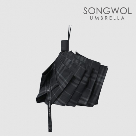 송월 2매입 세트) SWU 3단 모던체크 우산 + 호텔컬렉션 톤 MJ 타올 #9