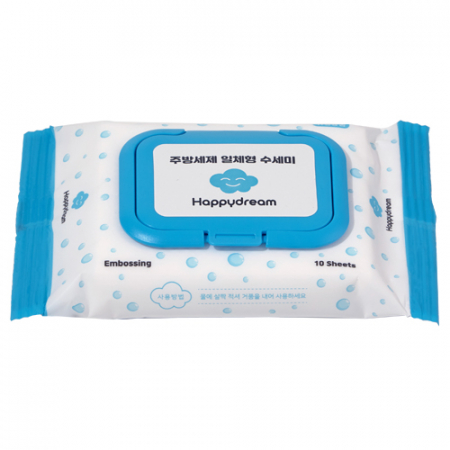 해피드림 매직 주방세제 일체형 베이직 수세미 90g 10매 #2