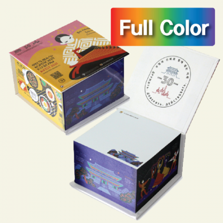 [풀컬러] 양장하드커버형 측면 전사 점착메모지 81x78 500매 #2