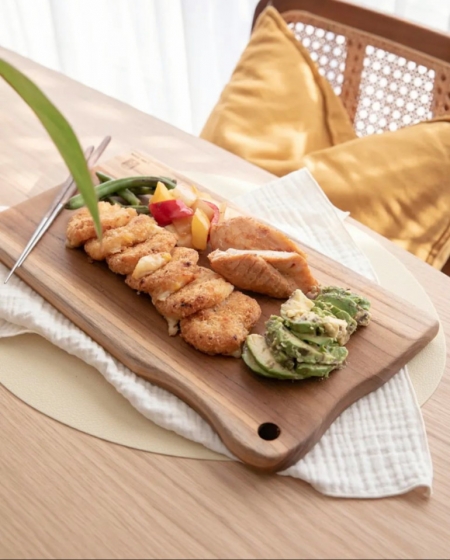 [리베바움] 티크원목 플레이팅도마 서빙4 - 각인 #3