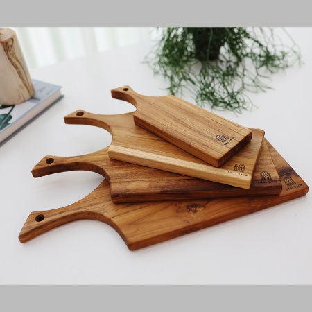 [리베바움] 티크원목 플레이팅 도마 엣지2 - 각인 #2