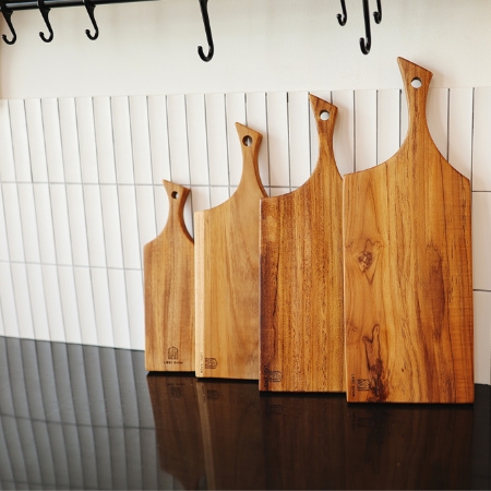 [리베바움] 티크원목 플레이팅도마 엣지1 - 각인 #3