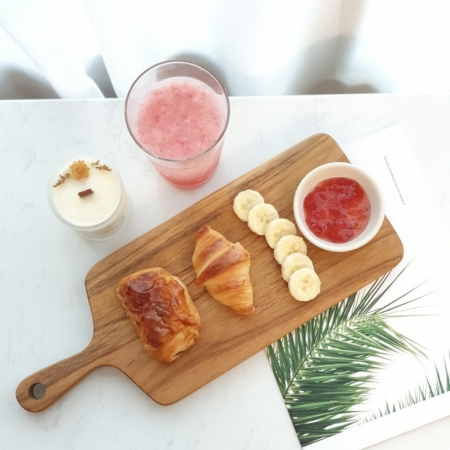 [리베바움] 티크목 플레이팅 도마 피크닉2 - 각인 #2