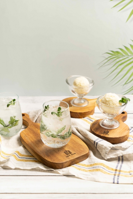 [리베바움] 티크목 플레이팅도마 라운드1-각인 #3