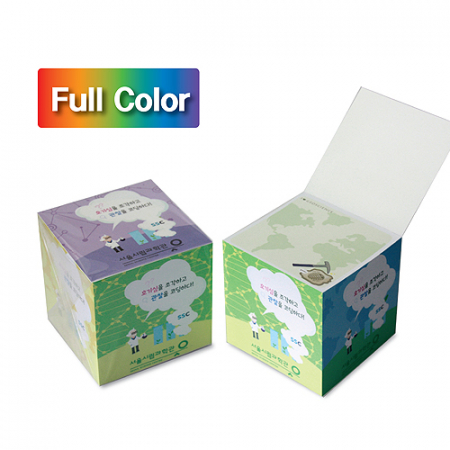 [풀컬러] 커버형 측면 전사 점착메모지 75x75 750매 #3