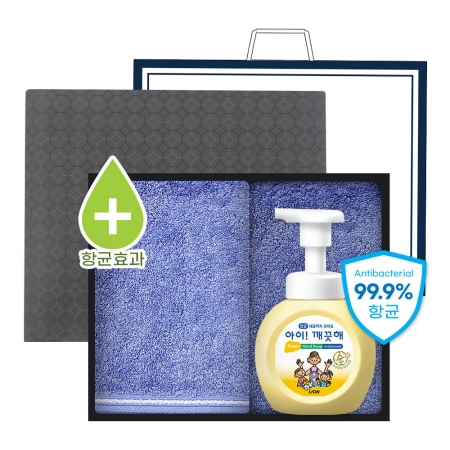 송월 완벽 항균 케어 2P 세트 (아이깨끗해 핸드워시 1개 +솔리드 혼방사 타올 1매) #2