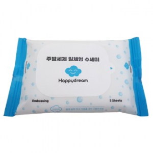 해피드림 매직주방세제 일체형 베이직 수세미 5매