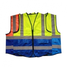 에코라이프 투 톤 반사띠 메쉬 망사 조끼 CBH392